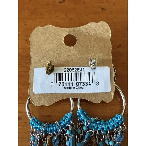 Statement Post Back Dangle Earrings Lot Colorful Boho Western Fringe Floral - Picture 6 of 16